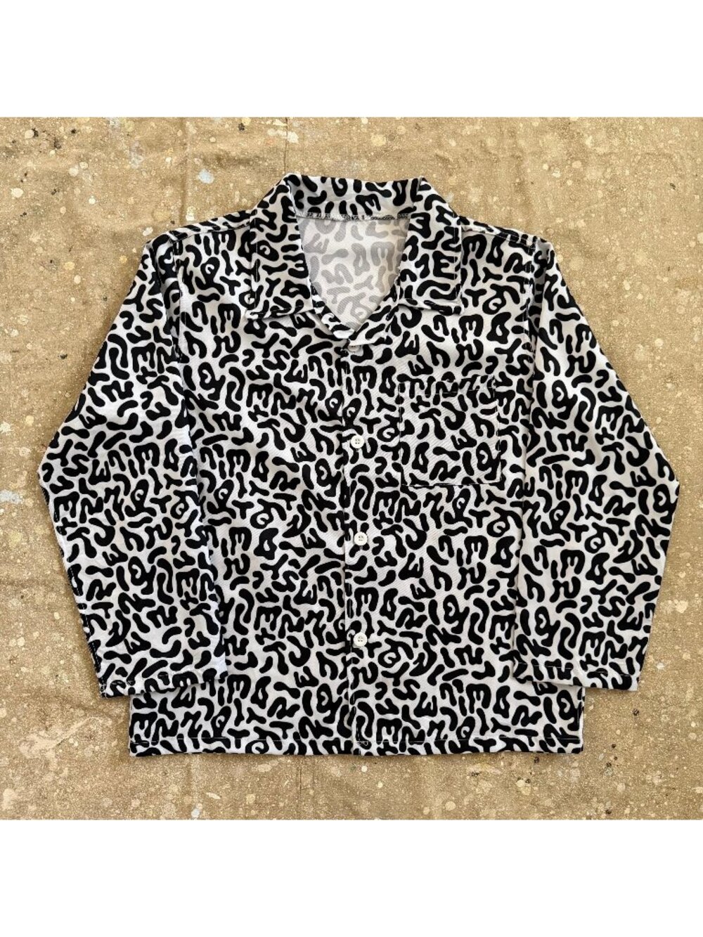 80’s Korean Military School Camo Button Down Jacket
